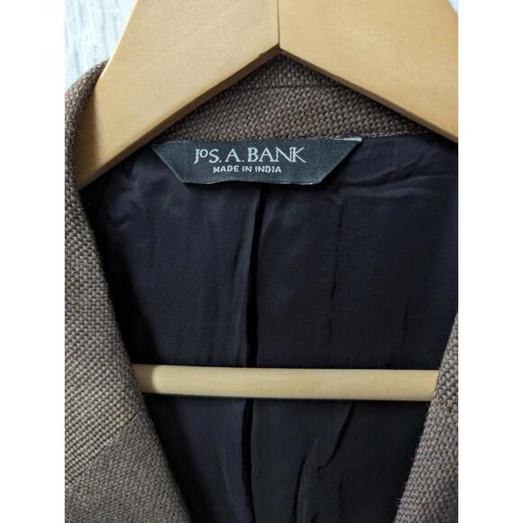 Jos A Bank Travelers 100% Wool Brown Blazer Sport Coat Classic Men's Size 43R - Picture 3 of 6